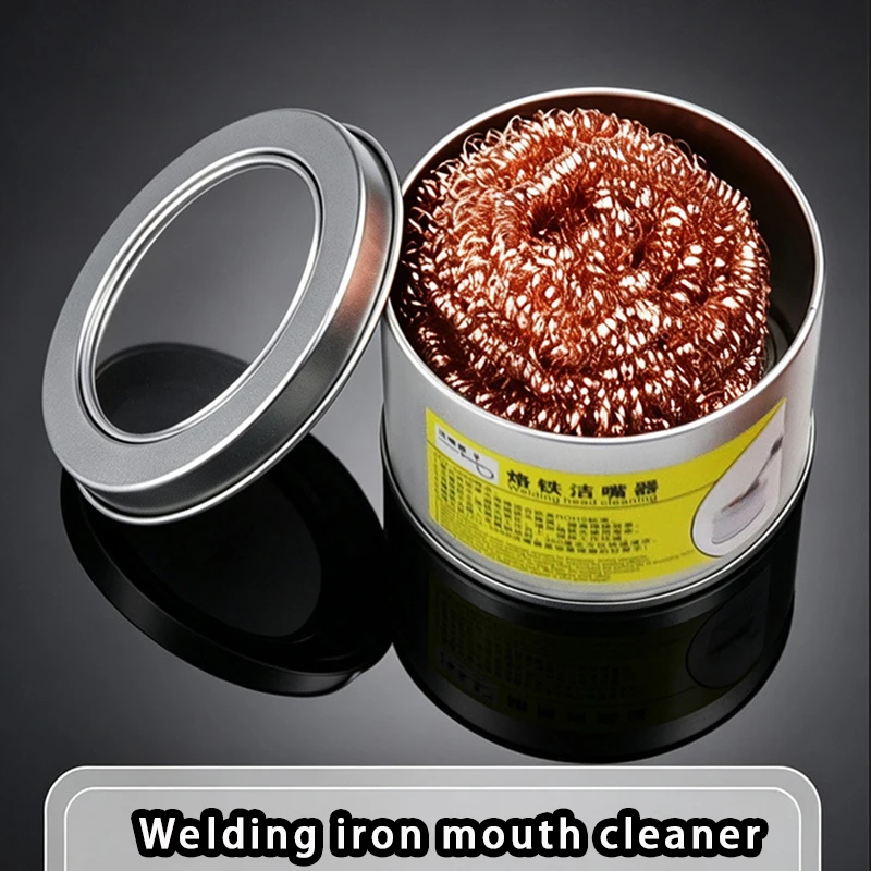 Soldering Iron Cleaning Ball with Brass Wire Sponge No Water Needed Copper Tip Cleaning Tool for Metal Dross Removal