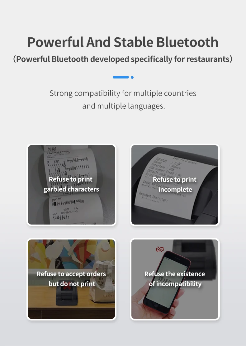 58A 58 mm für + USB-Thermo-Beleg-POS-Drucker mit 384 Punkt/Linie 203 dpi auf Lager