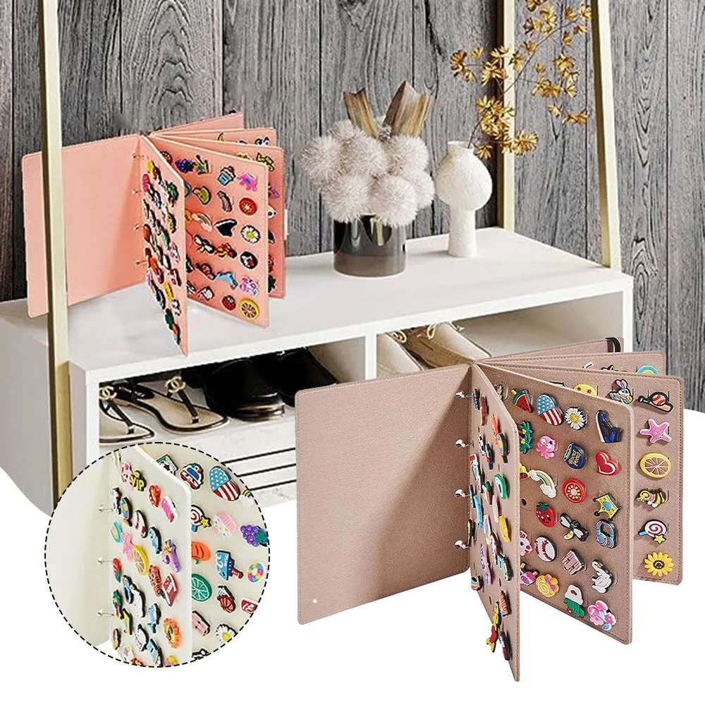 Multi-pages Shoe Buckles Storage Album Fashionable Shoe Accessories Flip-page Organiser For Outdoors