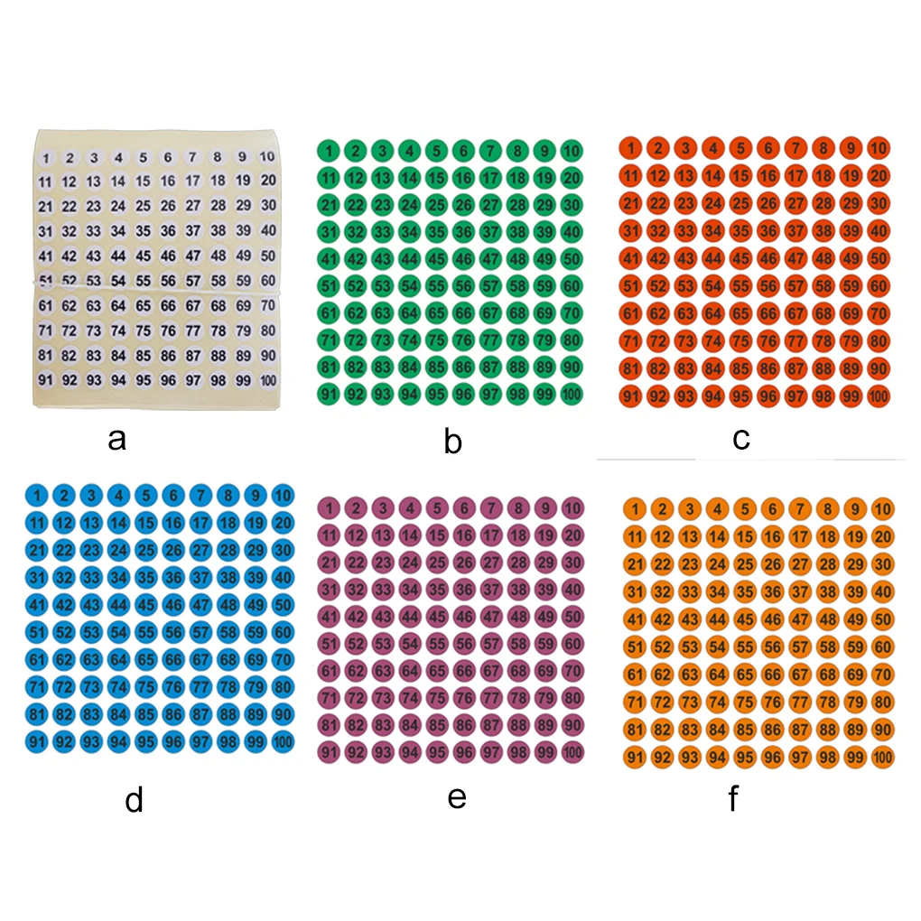 

100 шт. наклейки с последовательным номером, Переводные картинки для хранения одежды