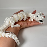 3D Printed Dog Dragon Rotatable Articulated Dog Dragon Joint Mobility Simulation Model Office Desktop Ornament Home Decor Gift