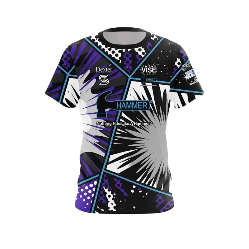 Neues Herren-T-Shirt mit Hammer-Eiscreme-Waffel-Kegel-Motiv, Bowling-Jersey-Print, Kurzarm, Performance-Sport-T-Shirt, Fan-Casual-Streetwear-Oberteil – Detail 4