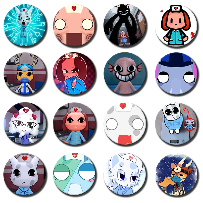 Animal hospital Game Anime Creative Tinplate Soft Button Pins Animal Icon Brooch Lapel Backpack Badge Accessories Pin