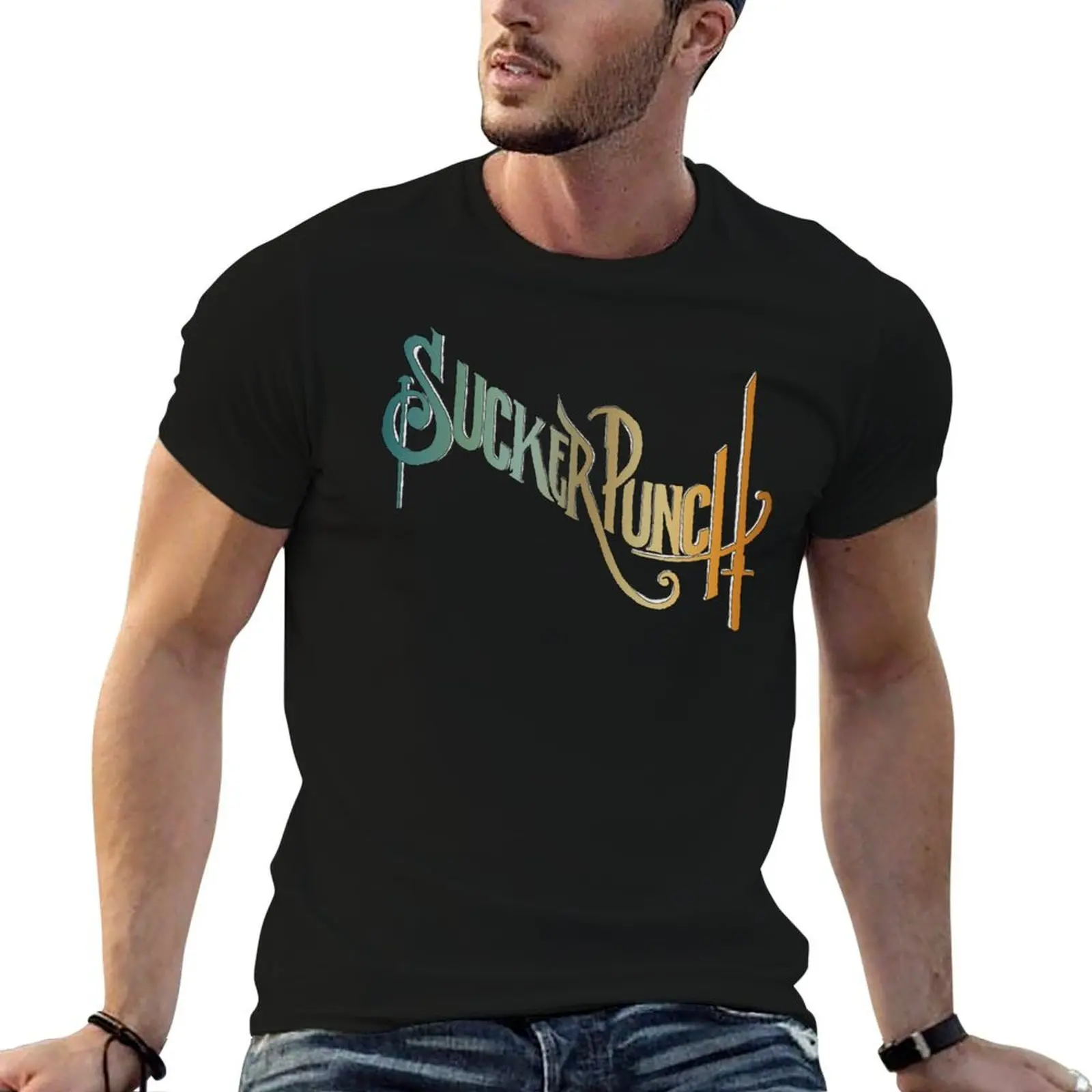 Sucker Punch Title T-Shirt cotton t shirts man 100% t shirts with prints mens graphic t shirts T-shirt
