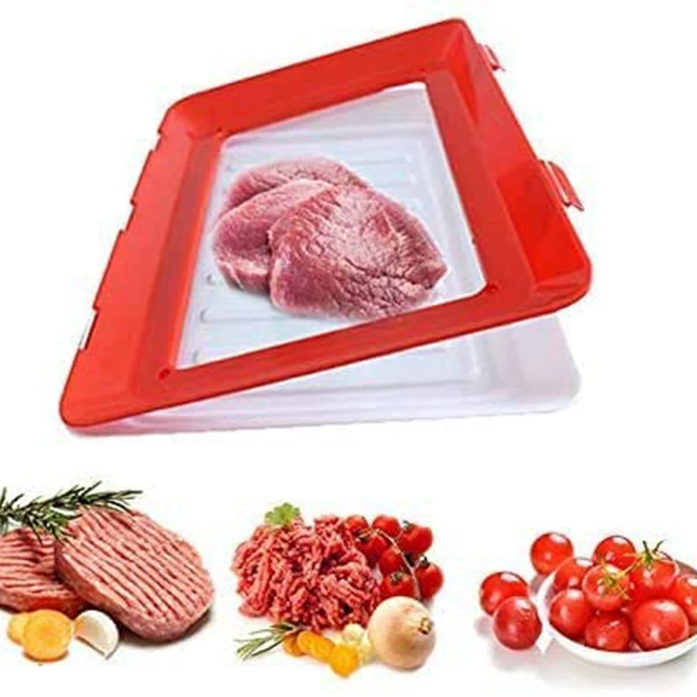 Food Plastic Fresh-Keeping Tray Stackable Food Tray Reusable Food Fresh-Keeping Tray