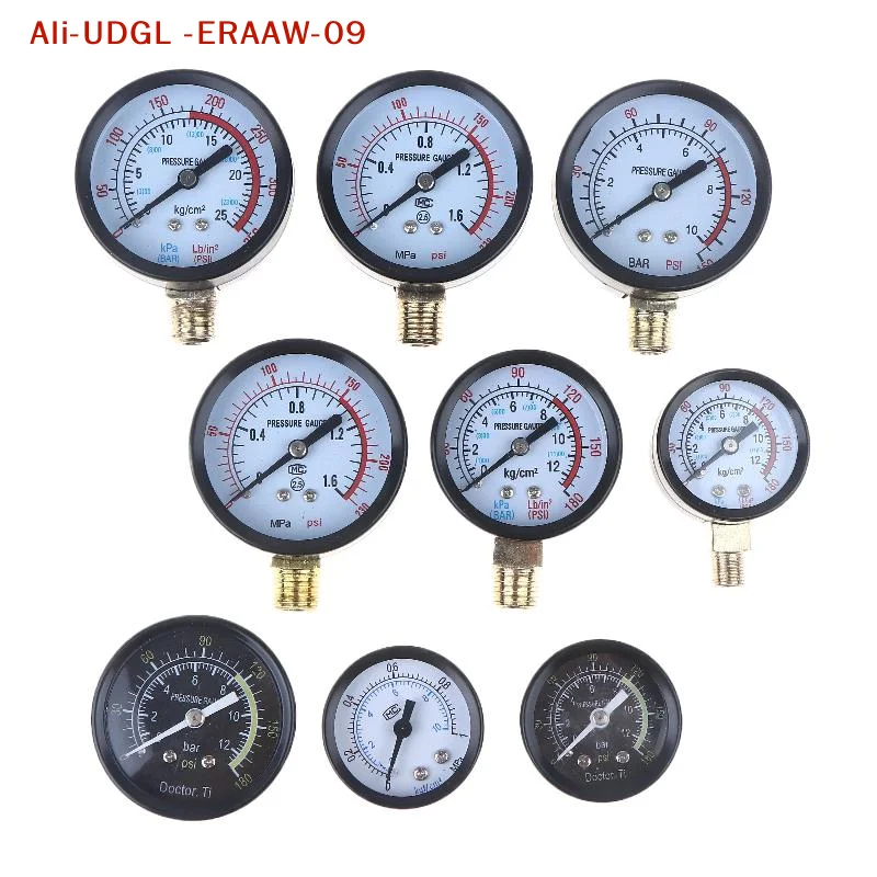 1Pcs 0-25Bar 0-10Bar 0-12Bar Hydraulic Fluid Measuring Instrument Air Compressor Pressure Gauge DIY Accessories