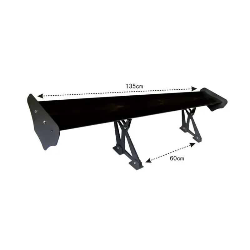 High Quality 135CM Single Layer Black Aluminum Alloy Aerodynamic Rear Spoiler Wing Universal Car Exterior Modification 2