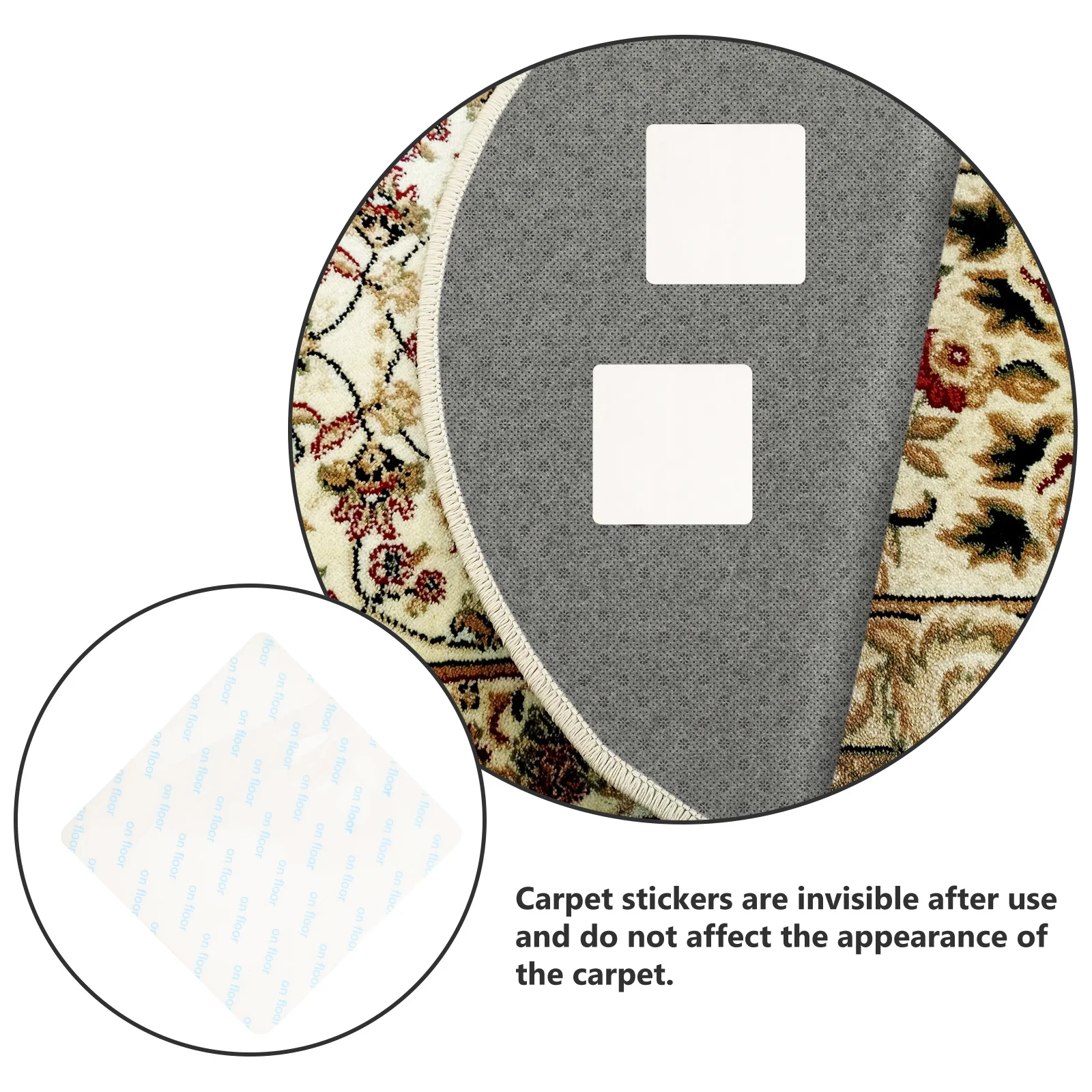 12 قطعة سجادة مربعة الشكل نونسليب منصات السجاد شريط تثبيت للأرضيات الصلبة مكافحة تجريد تركيب موقف آمن #4