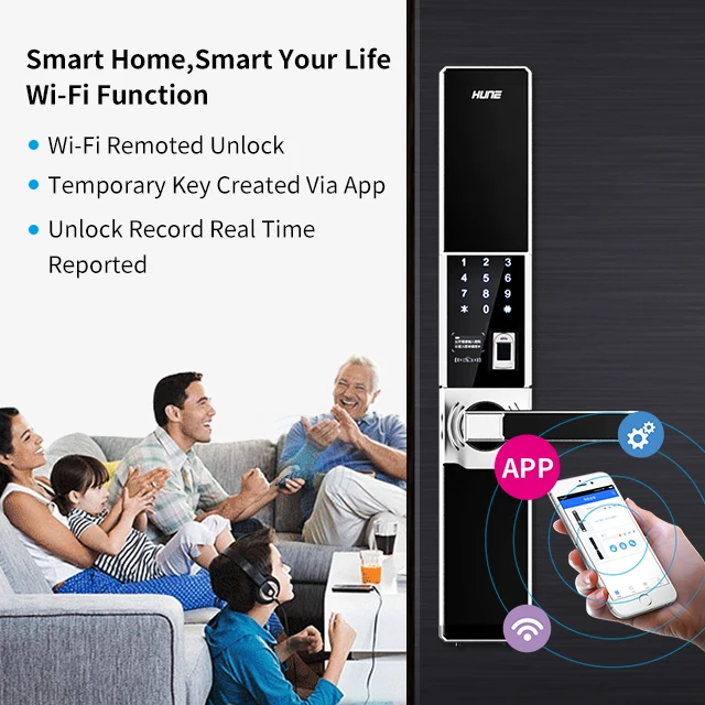 Smart Rfid Card Hotel Lock Electric Digital Lock Safe Finger Print Password Gate Door Lock