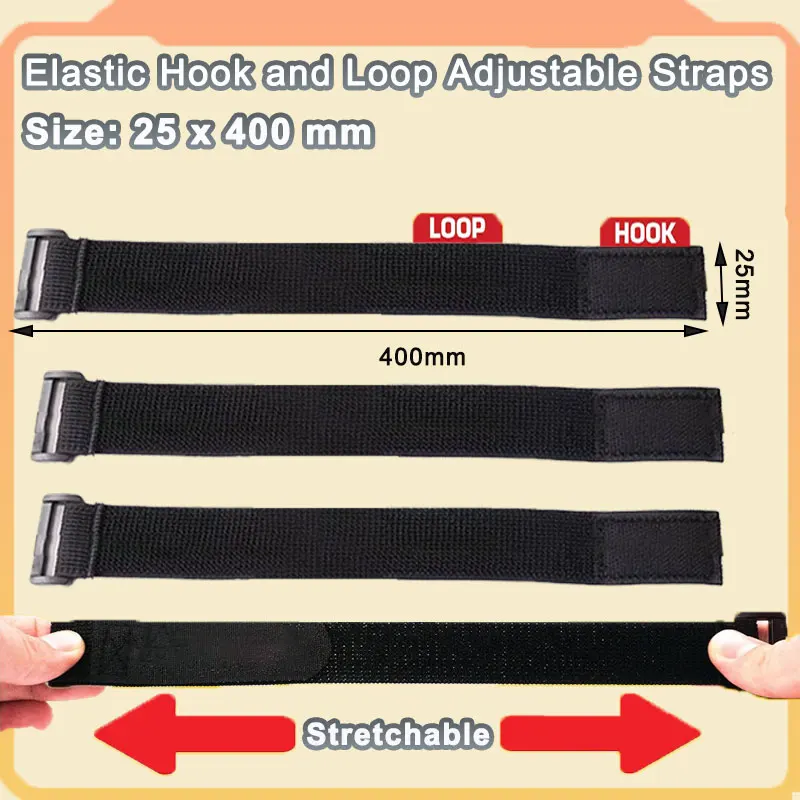 3/5PCS Adjustable Hook and Loop Fastener Tape for Cords