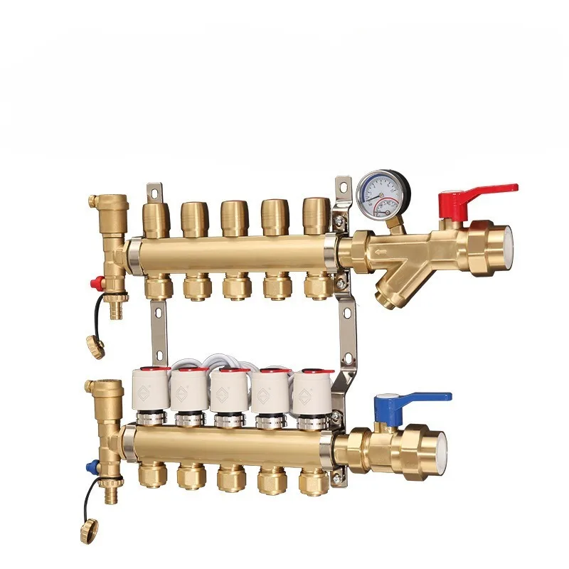 Geothermal pipe sub-catchment automatic constant temperature programming control system set