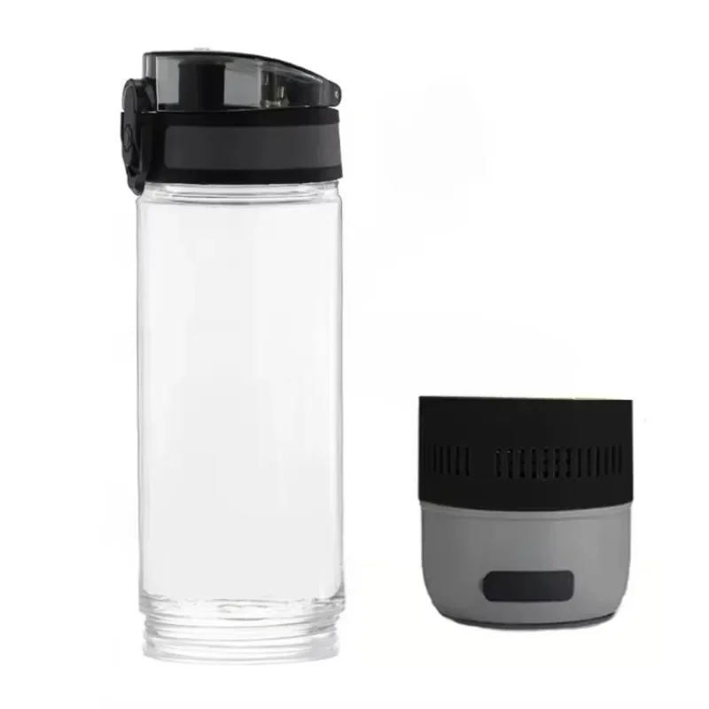 

For 2023 17oz Outdoor Camping Cycling Hiking Tritan Coffee Water Bottle with Bluetooth TF Loud Speaker