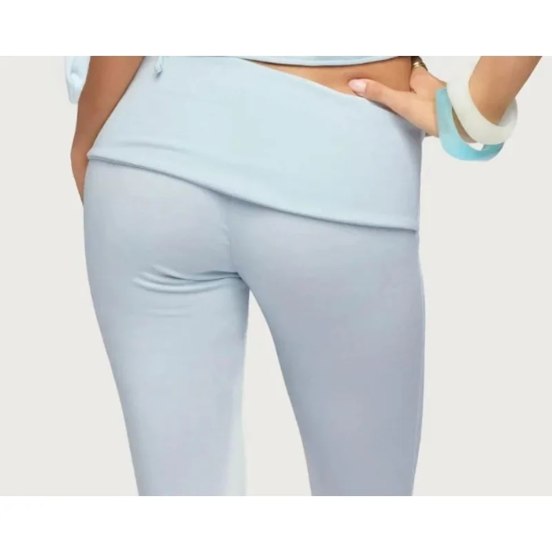2026 New Women Low Waist Tie Capri Pants High Stretch Slim Fit Hot Girl Cropped Trousers Casual Fashion Bottoms
