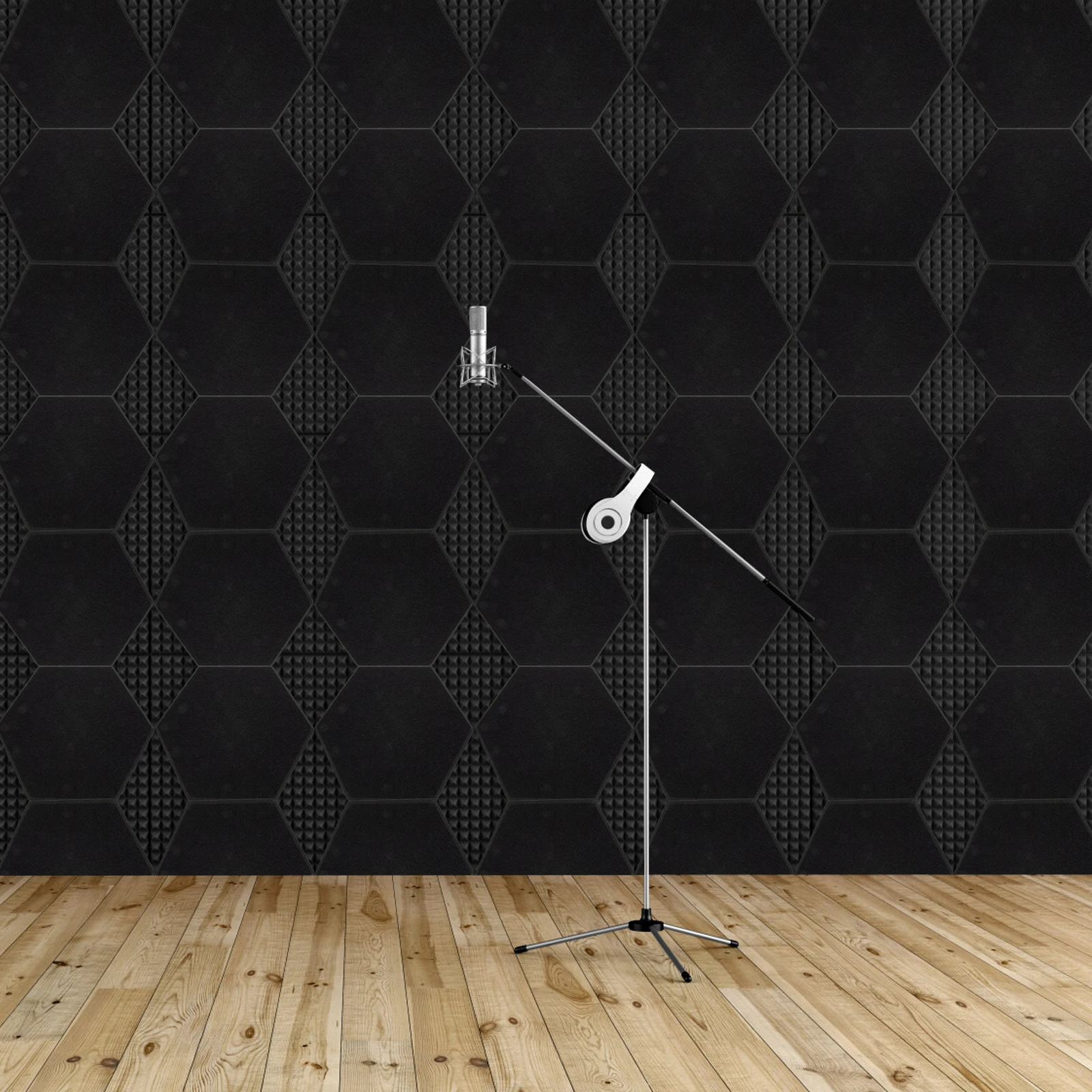 

5 pcs Sound Absorption Board Self-Adhesive Acoustic Panel For Studio Ktv Gym School Noise Reduction Wall