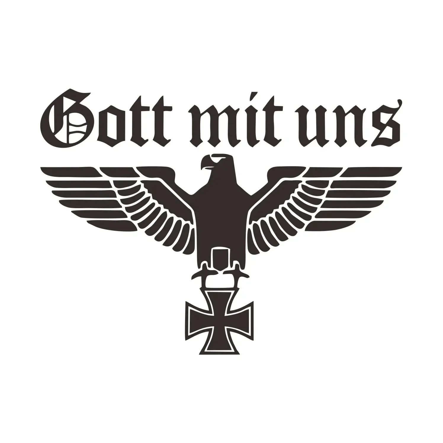 Car Decal for Gott Mit Uneagle Vinyl Decal Motorcycle Accessories Decal Exterior Decoration Decal, 16cm