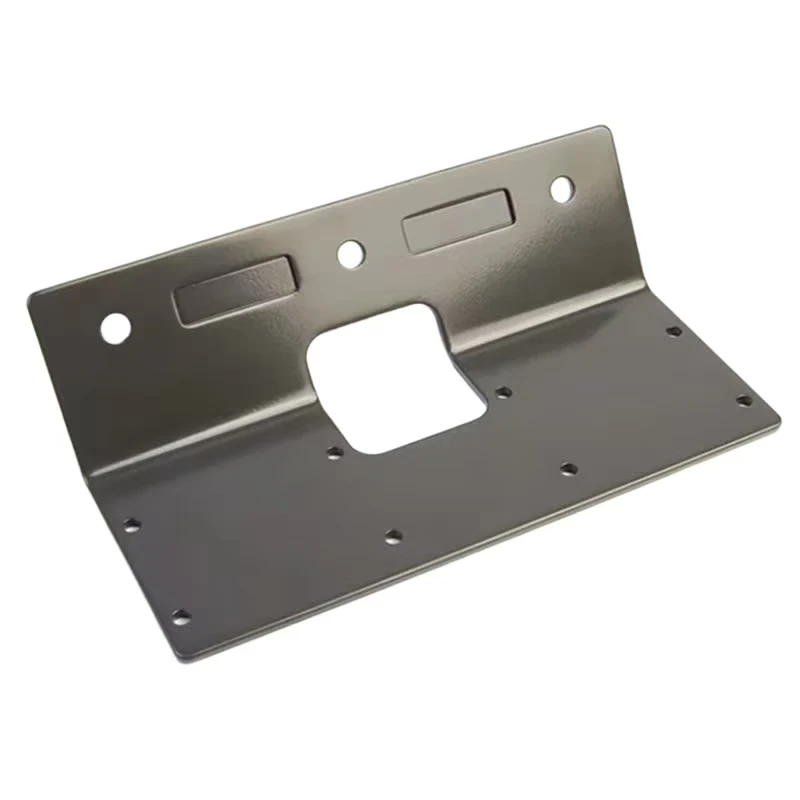 Custom Bending Bracket Oem Custom Sheet Metal Fabrication Black Aluminum Alloy Ring Mounting Bracket
