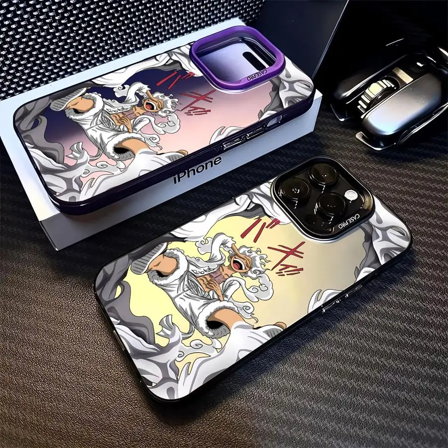 Funda para Apple iPhone 16e 14 14Pro 13 Pro MAX XS MAX XR 12 11 15 16Pro Soft Shell O-One PiecesS Luffy 5 Gear