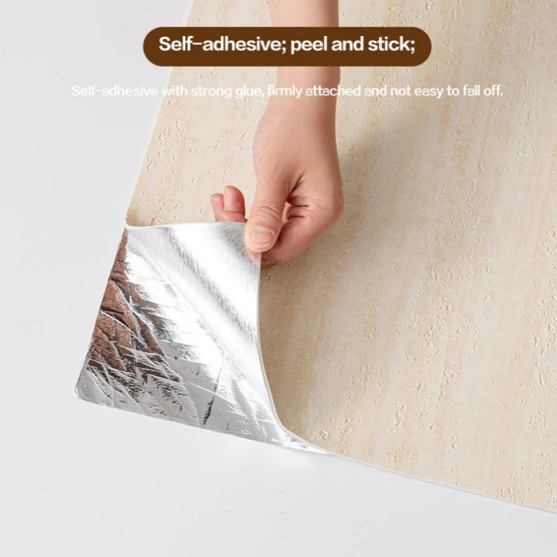 3D Self Adhesive Faux Stone Wall Panels Waterproof Thickened Wall Sticker Peel and Stick Wallpaper