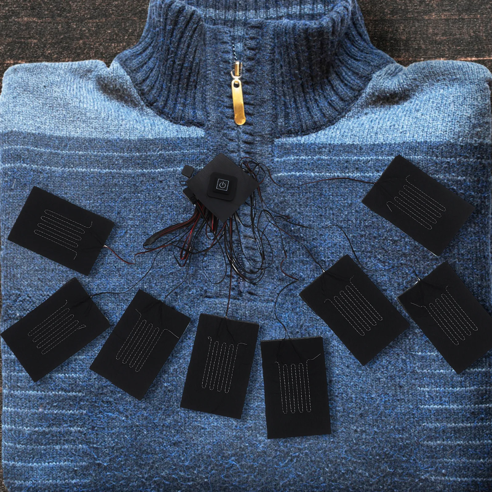 

1 Set Heating Pad Carbon Fiber Electric Heat Sheet Mini USB Clothes Heater Winter Warm Vest Fever Composite Fiber Three Modes