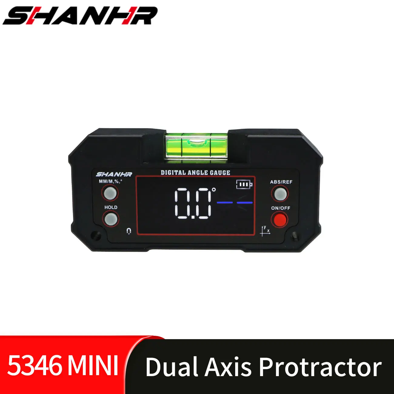 SHANHR Digital Angle Finder with Dual Axis,3-in-1 Digital Angle Gauge Inclinometer with Magnetic Base Dual-Axis Protractor