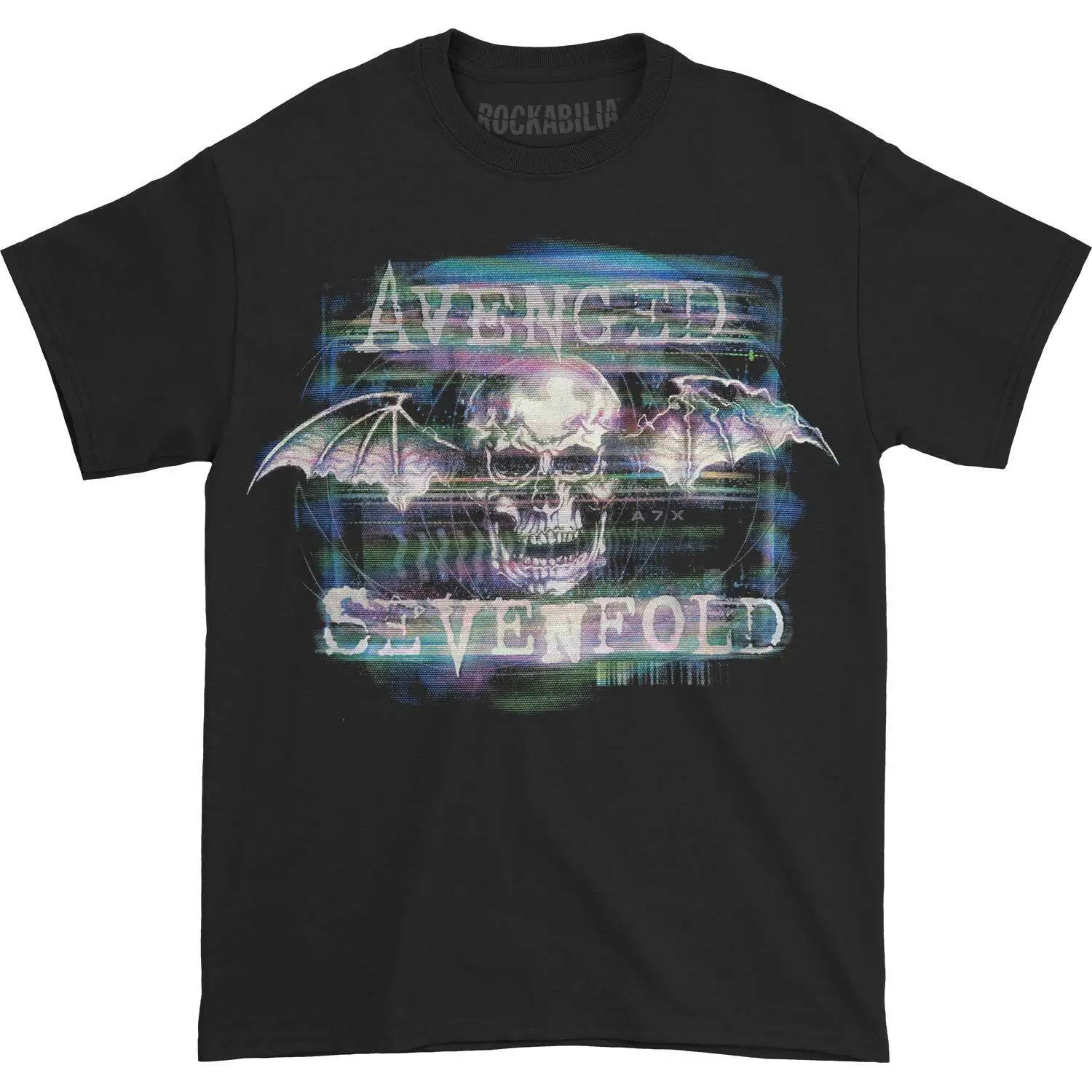 Men'S Avenged Sevenfold A7X Static Deathbat T Shirt X Small Black