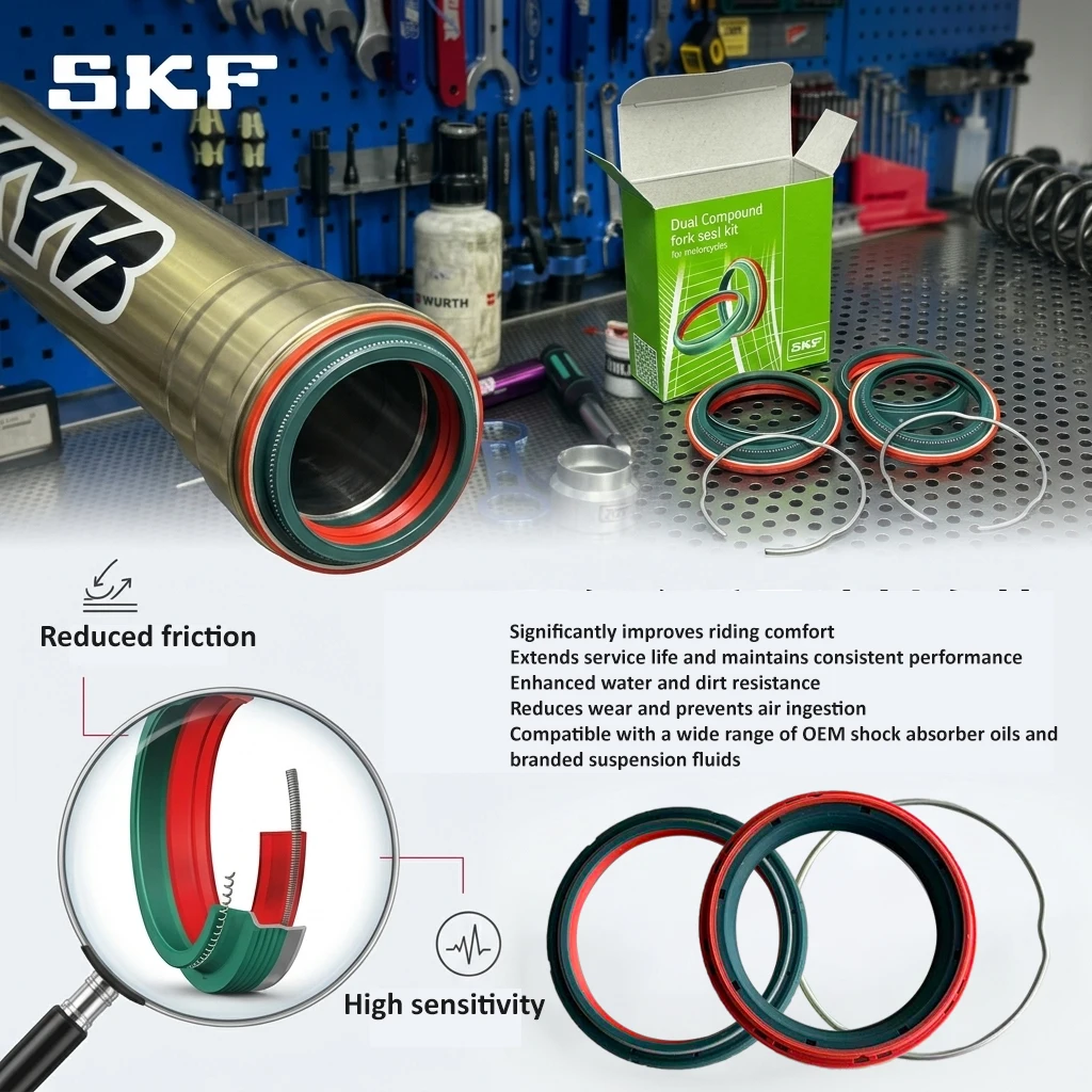 High Performance Front Fork Seal Kit Dual Compound Oil Seal Dust Seal For KYB WP Suspension SKF Standard 48MM