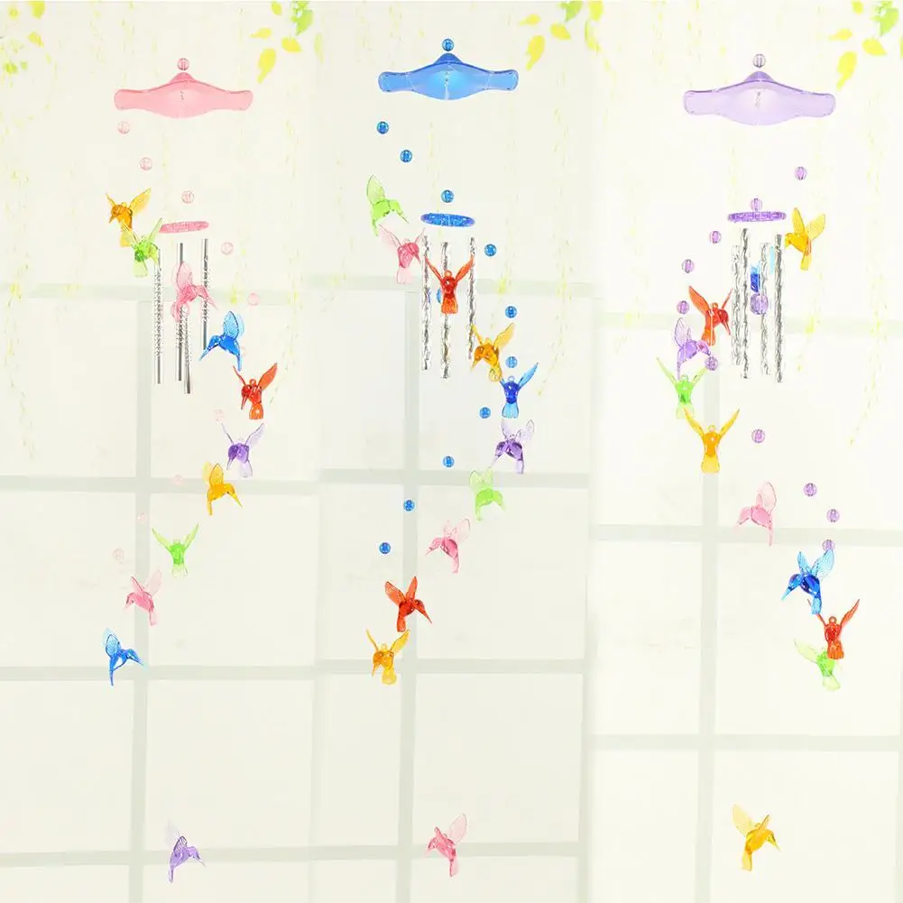 

Hummingbird Romantic Wind Bells Handmade Wall Hanging Wind Chime Pendants Art Crafts Ornaments Birthday Gifts Yard Decoration