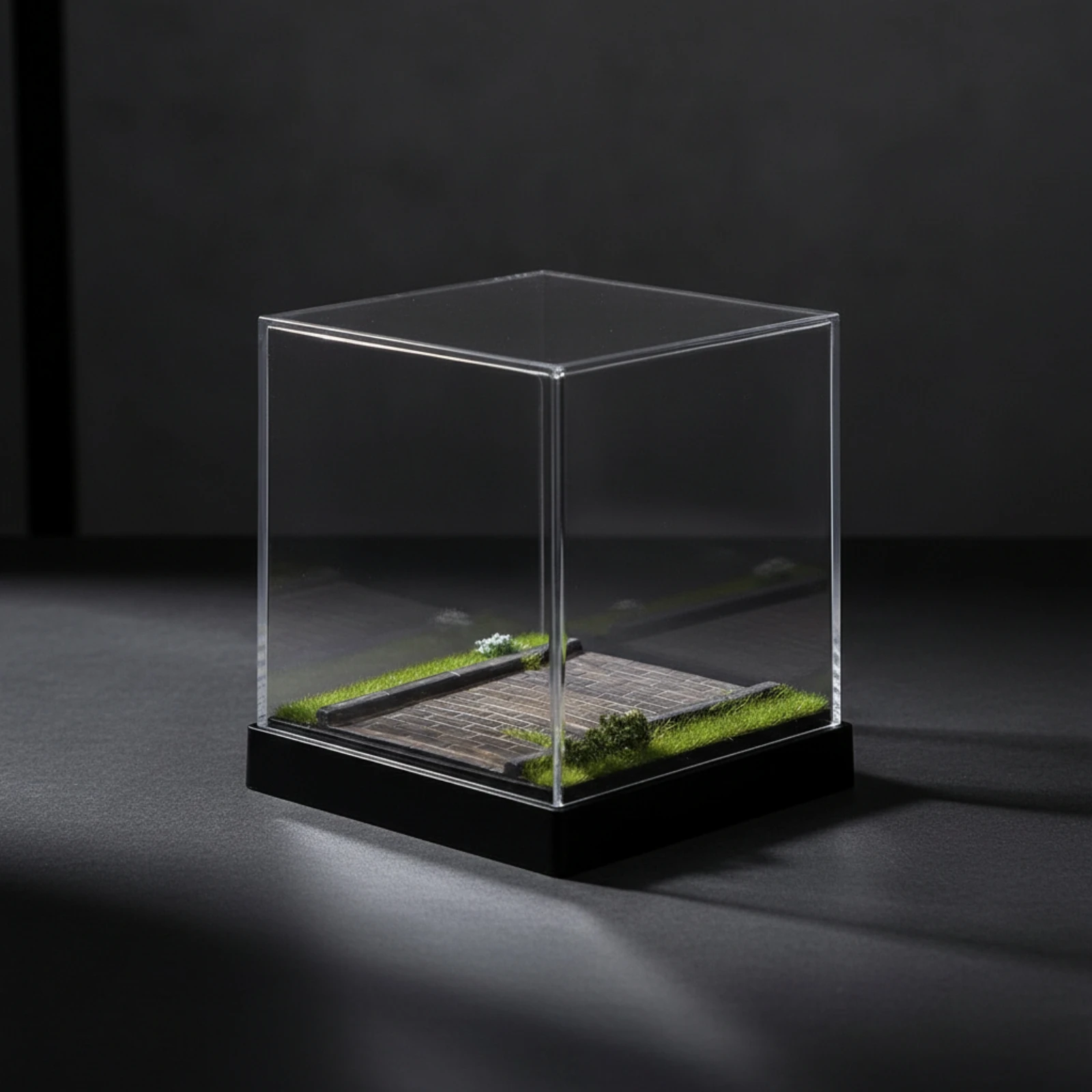 Display Case with Dust Cover Dustproof Miniature Display Case Showcase Transparent Safeguarding for Collectors, Shelf, Desk