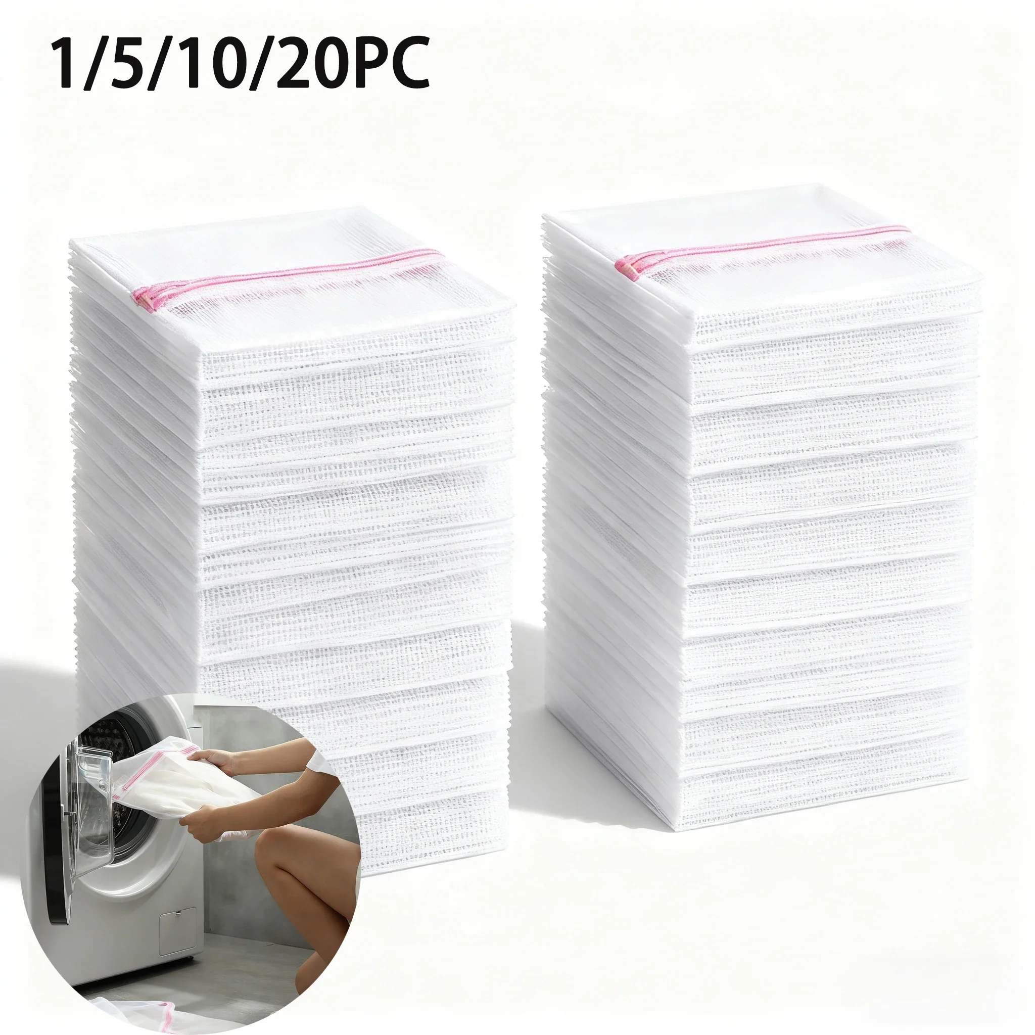 1/3/5/10/20PC Mesh Laundry Bag Laundry Wash Bags Coarse Net Basket Laundry Bags for Washing Machines Mesh Bra Bag Travel