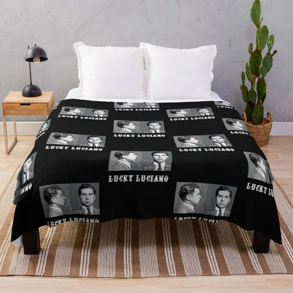 

Lucky Luciano Throw Blanket Stain Resistant Cozy Warm Blanket