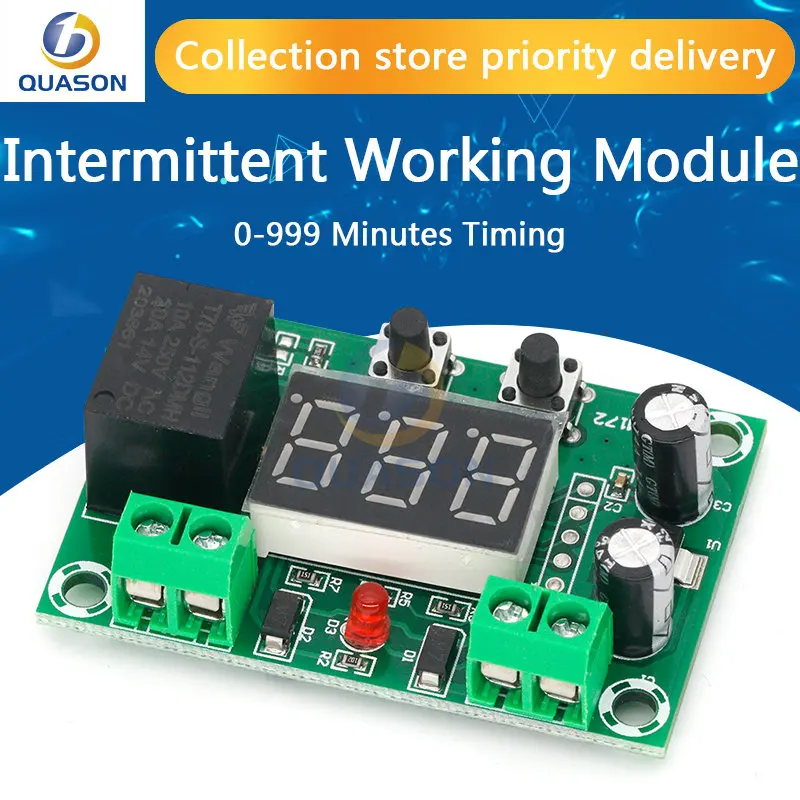 XH-M172 Intermittent Working Module 0-999 Minutes Timing Working Module Intermittent Output Switch Control Board