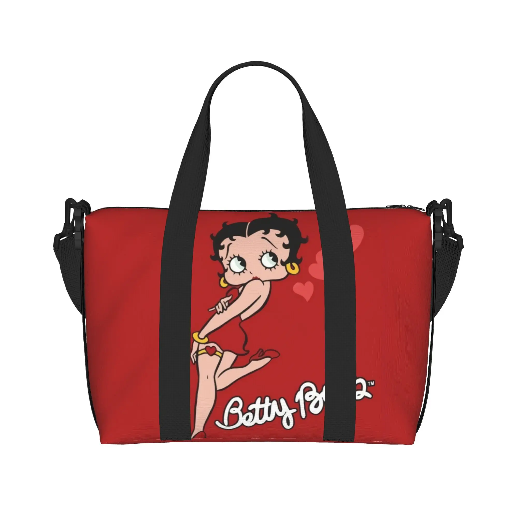 Custom Large Sexy B-Boop Bettys Tote Bag Women  Shoulder Shopping Gym Beach Travel Bag