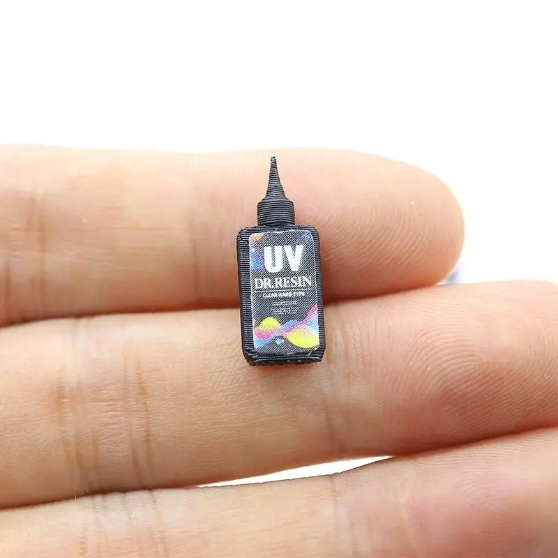 1:12 Scale Dollhouse Miniature UV Glue Bottle Fake Prop Realistic Decor for DIY Scene Display Doll House Accessory