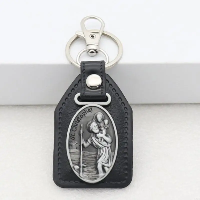 97QD Catholic Pingents Decorações religiosas para chaveiros carro DIY Mochilas decors