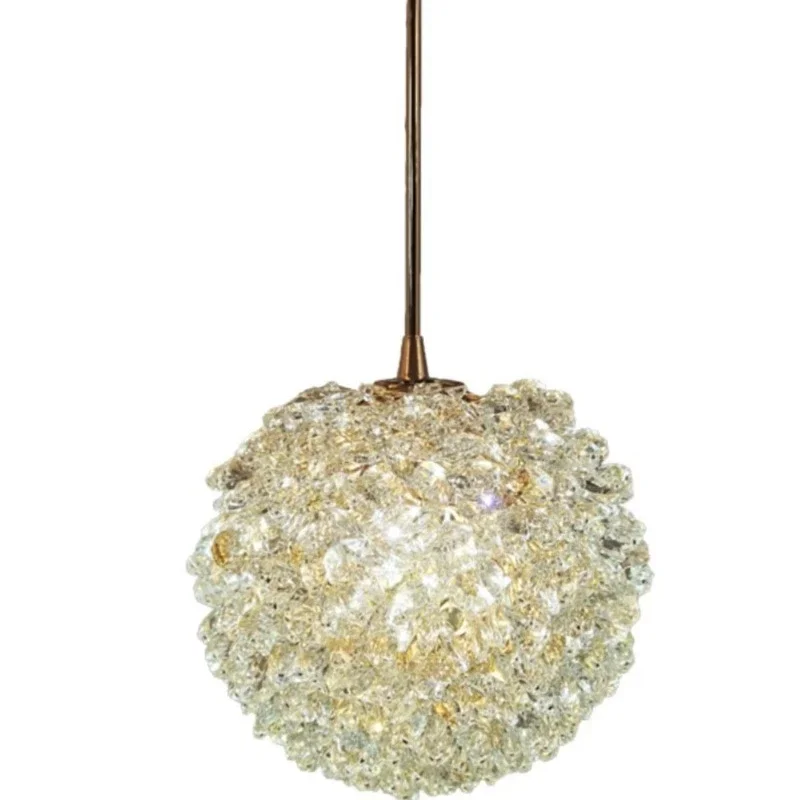 

New bedroom bedside chandelier light luxury creative Nordic Internet celebrity bar restaurant French crystal ball hydrangea