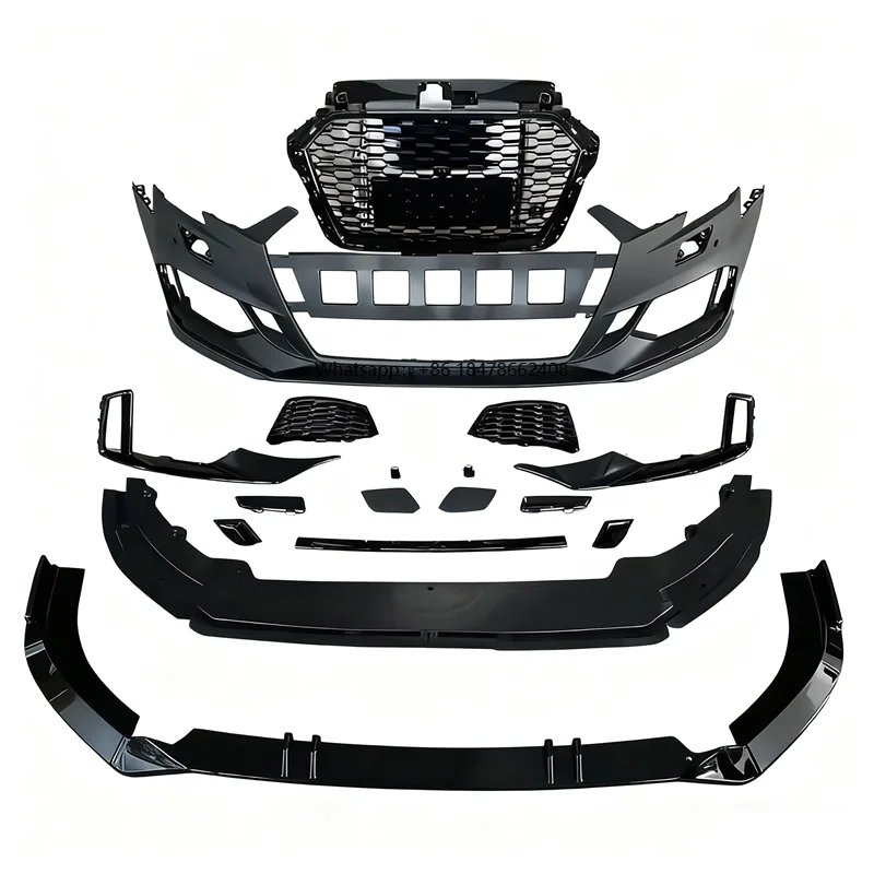 

Factory Car A4 B9 S4 Upgrade RS4 Style Full Body Kit Front Rear Bumper Diffuser Grille Kit for A4 B9 S4 2017 2018 2019