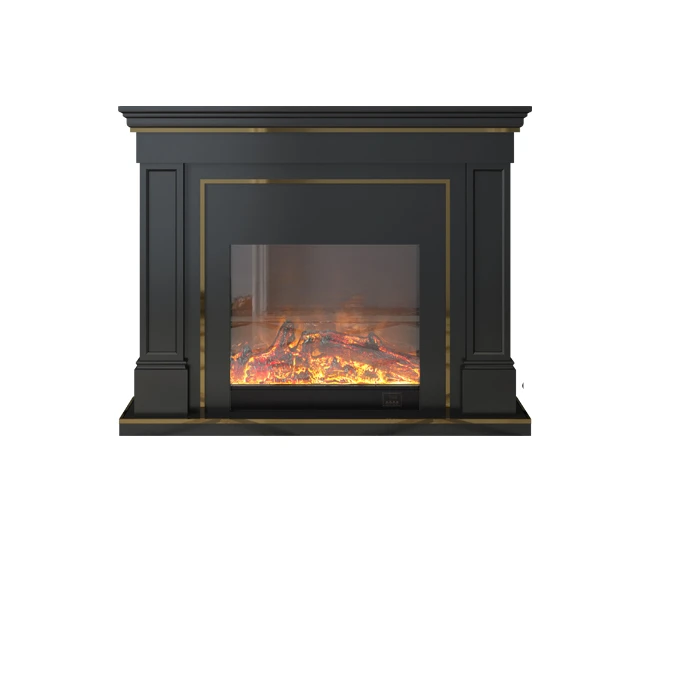 

American Light Luxury Solid Wood Fireplace Cabinet Simple Living Room Curio Cabinet Hallway Fireplace Simulation Flame