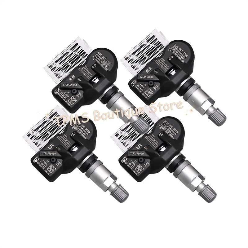 4Pcs 433MHz 5Q0907275B TPMS Sensor For Audi A5 Q7 E-Tron GT Sportback 2015-2028 Car Wheel Tire Pressure Monitoring System Parts
