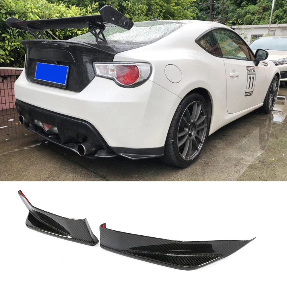 Carbon Fiber Front Bumper Lip Splitters For Subabu BRZ 2017 2018 Base TS Sport-tech Limited Premium 2 Door Coupe