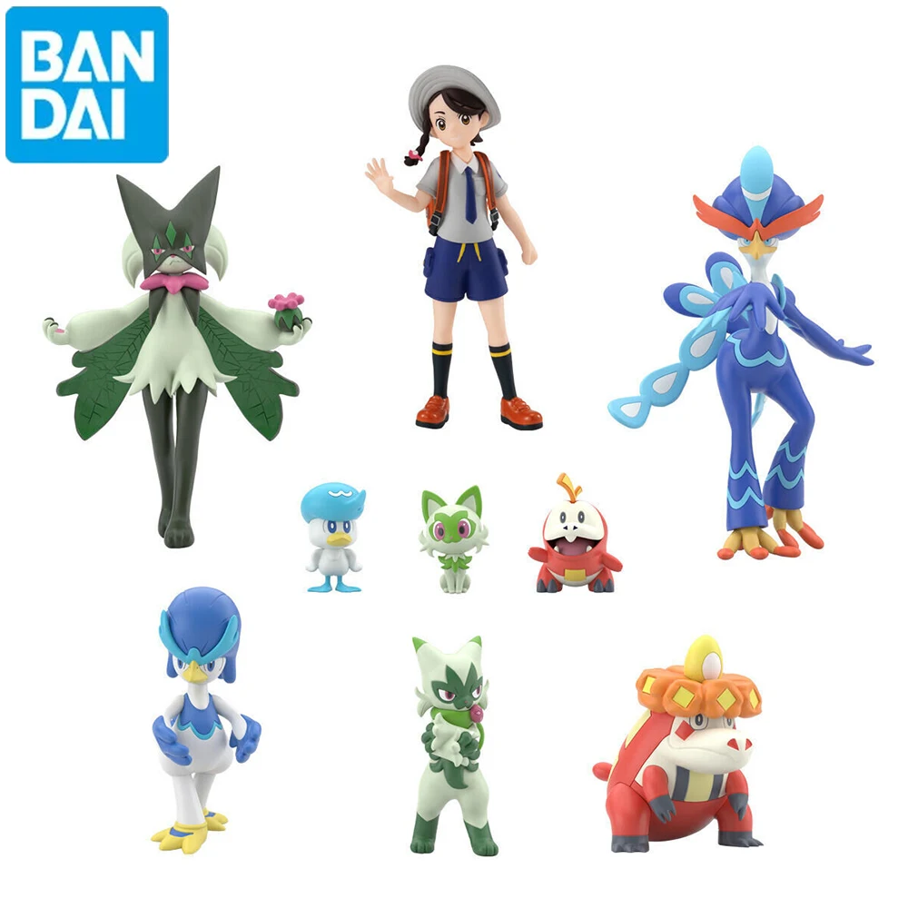 

Pre Original Bandai Pokemon Scale World Pokemon Scarlet and Violet Paldea region Meowscarada 1/20 Figures Model Toys Gifts