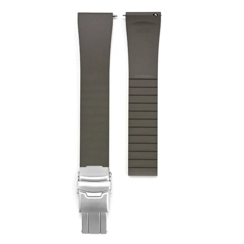 

CTS Fluororubber Watch Strap 18mm 20mm 22mm 21mm Quick Release Butterfly Clasp Band for Cartier Watch FKM