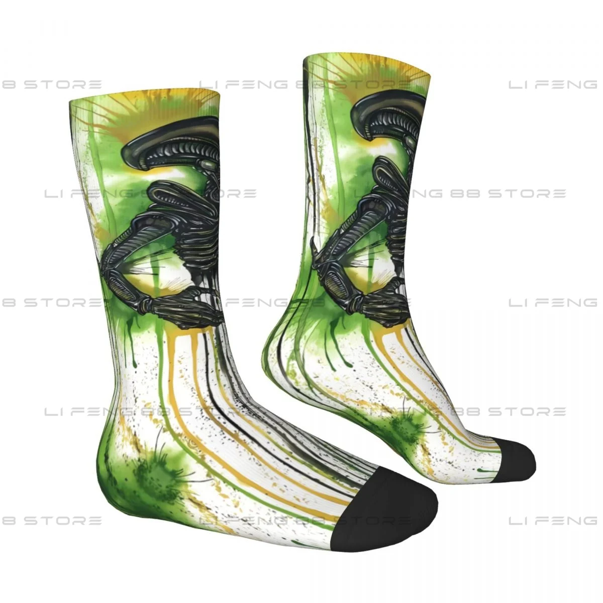 Alien Movie Xenomorph Men Women Socks Cycling Novelty Spring Summer Autumn Winter Stockings Gift