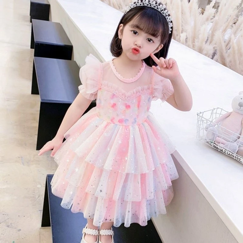 Kids Elegant Princess Dress Girls Dresses for Wedding Evening Party Girl Dress Girl Clothes Girls New Summer Dress 4 6 7 8 Years