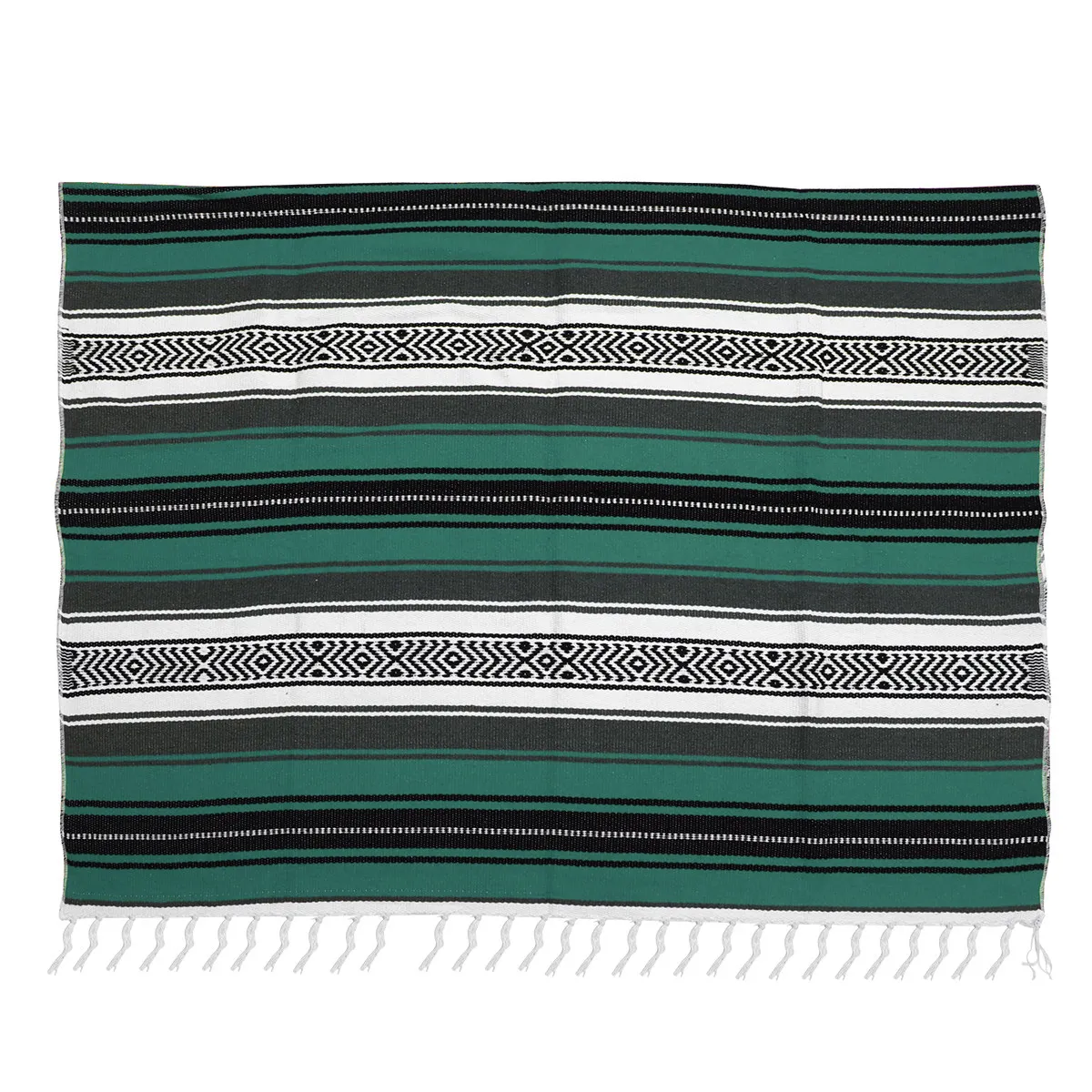 Jacquard Blended Mexican Blanket 130x180cm Woven Throw Yoga Mat Bedroom Sofa Car Use Mexican Blanket