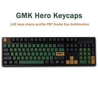 142 Keys GMK Hero Keycaps Cherry Profile PBT 5-side Dye Sublimation Keycap GMK Clone Key Cap For MX Switch Mechanical Keyboard