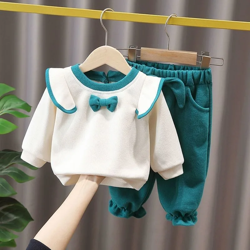 2-10 Years Children Clothing Set Girl Casual Clothes Kids Fashion Sweatshirt And Pants 2 Pcs Baby Autumn Winter Tracksuits