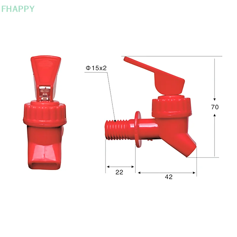 Keran plastik Nozzle kaca pas botol anggur toples keran tangki air barel anggur dengan Filter katup anggur keran saklar Air