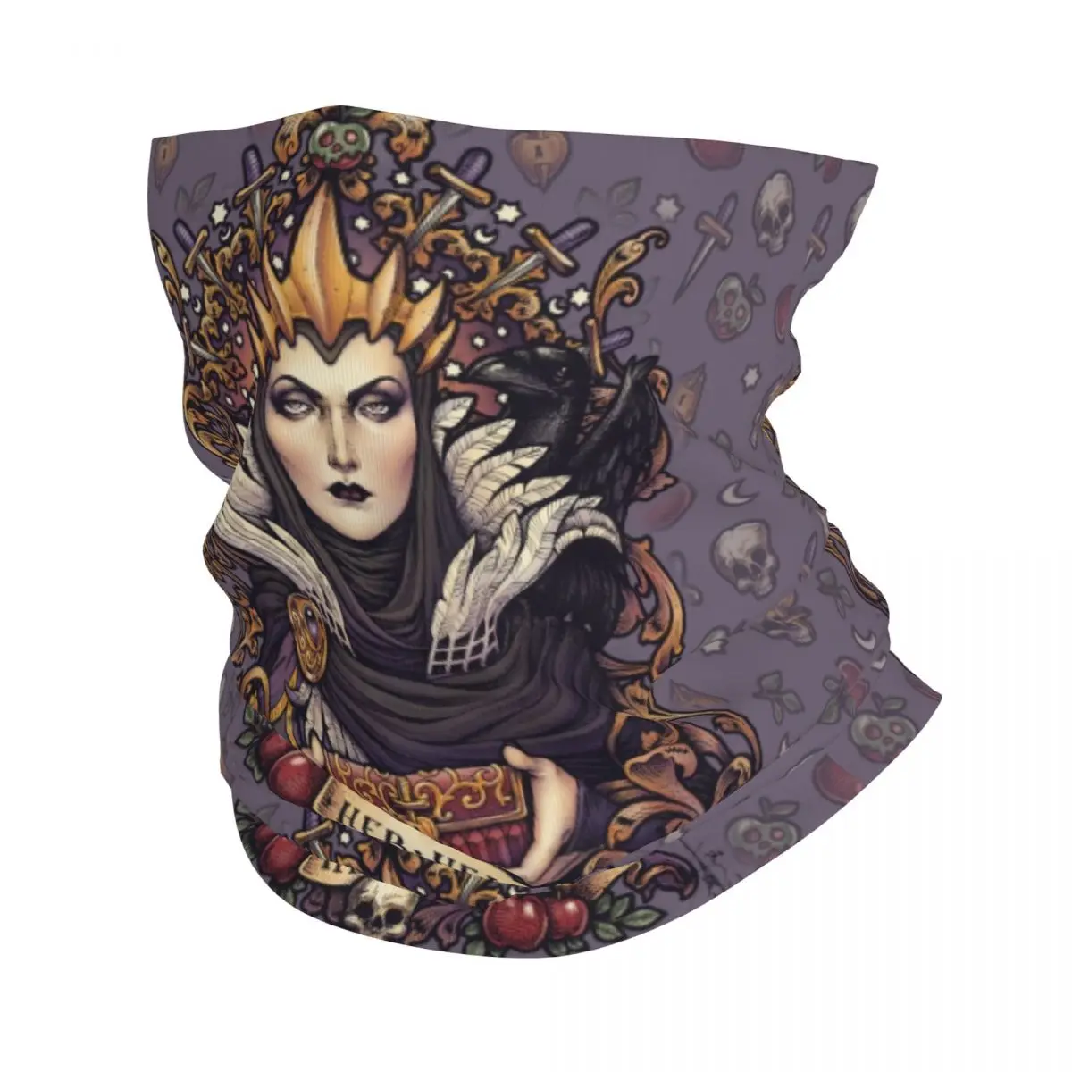 

Bring Me Her Heart Bandana Winter Neck Warmer Windproof Wrap Face Scarf for Hiking Evil Queen Halloween Witch Gaiter Headband