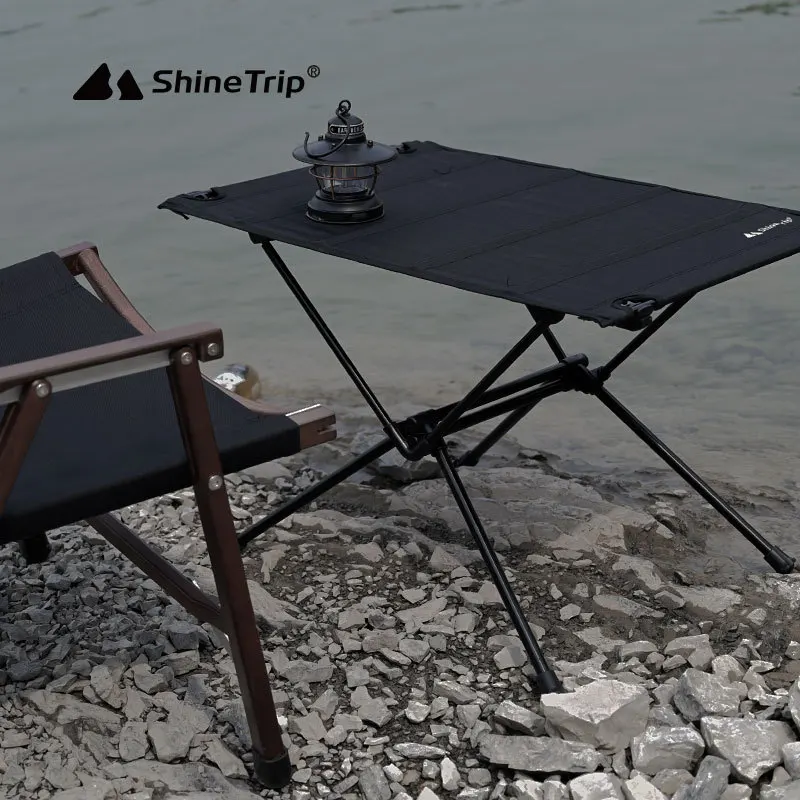 

ShineTrip Outdoor Aluminium Fabric Folding Table Camping Storage Bag Desktop Storage Bag Storage Bag Mesh Pocket Car Table