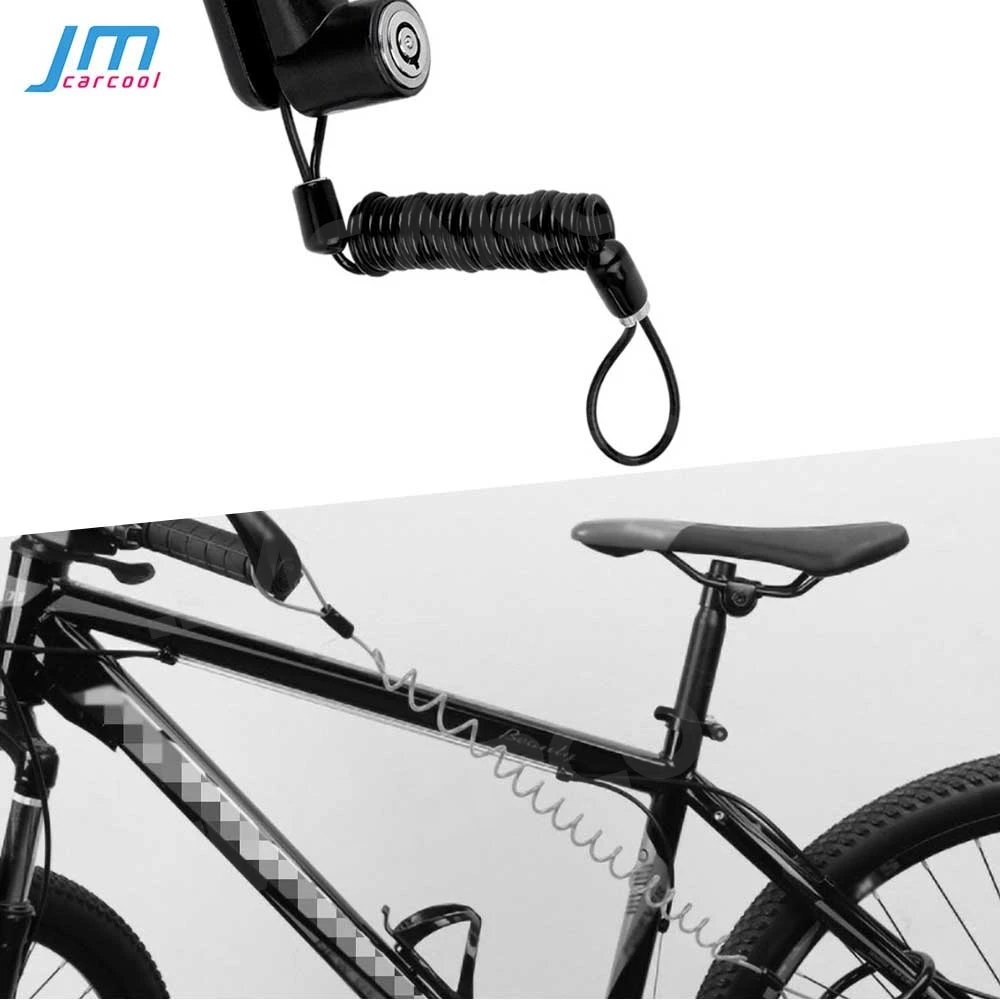 

1pc Bike Car Spring Cable Lock Anti-Theft Rope Alarm Disc Lock Security Reminder Motorcycle Theft Protection Accessories